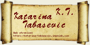 Katarina Tabašević vizit kartica